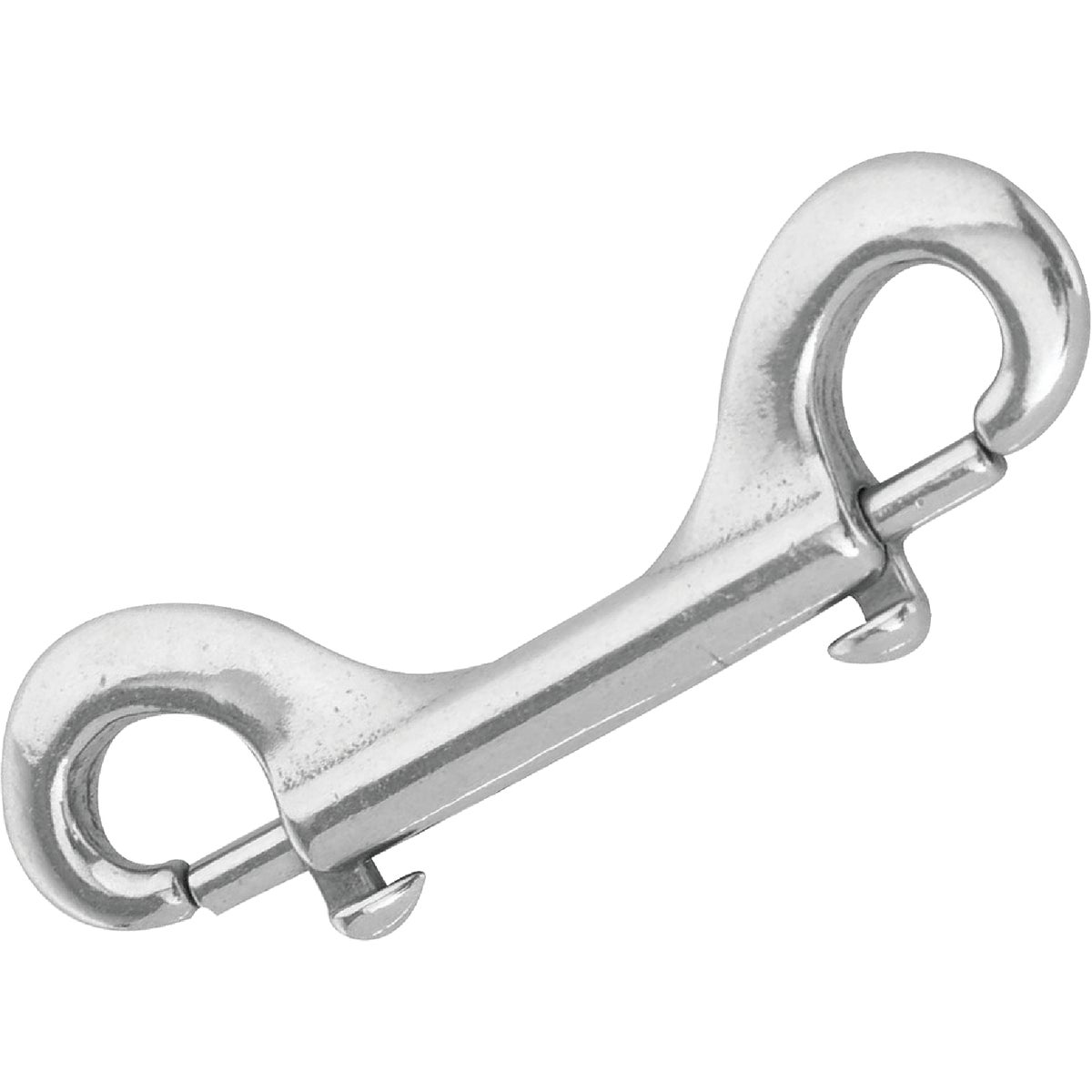 Item 769730, Polished stainless steel, double ended eye bolt snap.