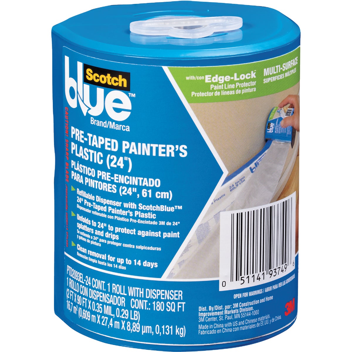 Item 770870, ScotchBlue Tape + Plastic with Dispenser helps you prepare and protect your