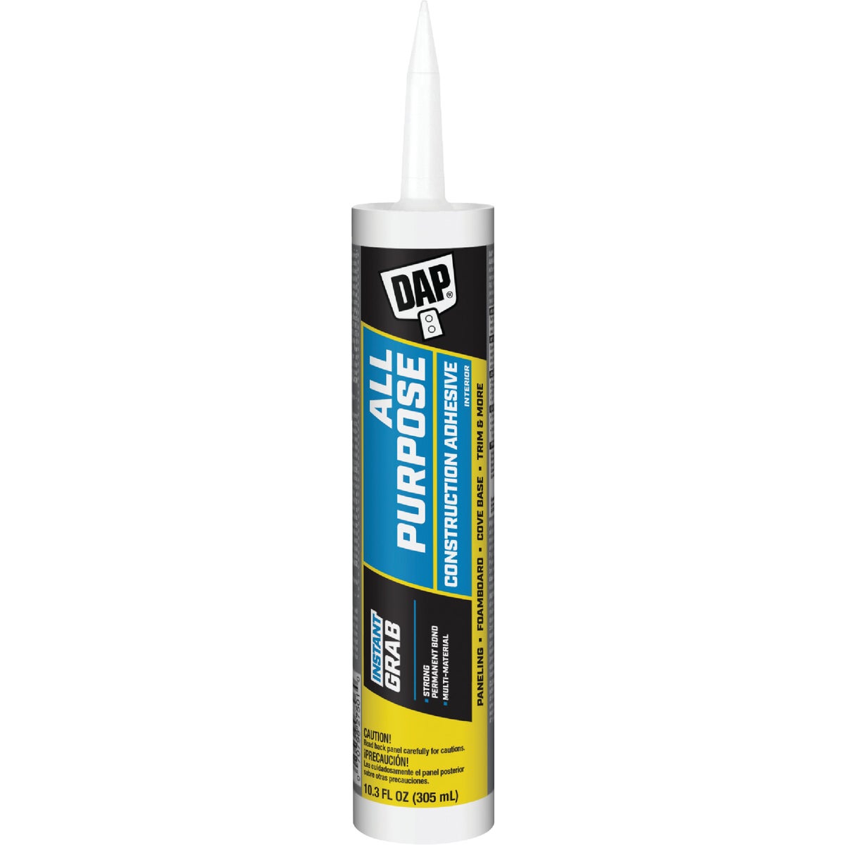Item 771501, DAP All Purpose construction adhesive is a premium grade adhesive ideal for