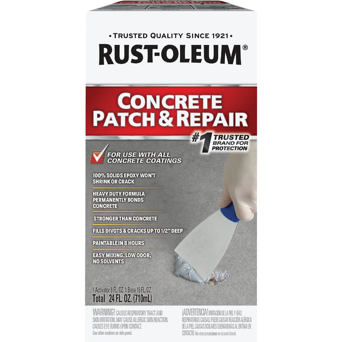 Item 771738, Easily repair concrete cracks and holes with Rust-Oleum Concrete Patch &amp