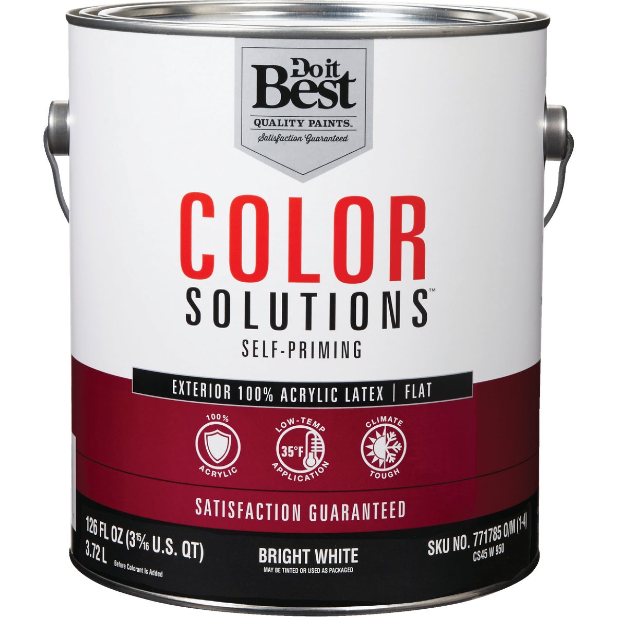 Item 771785, This paint is formulated with 100% acrylic resins for durability and 
