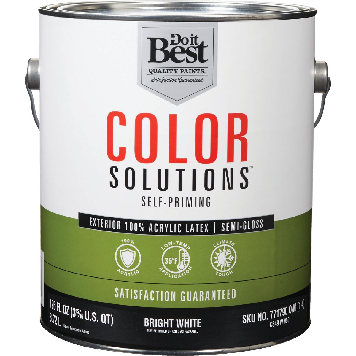 Item 771790, This paint is formulated with 100% acrylic resins for durability and color 