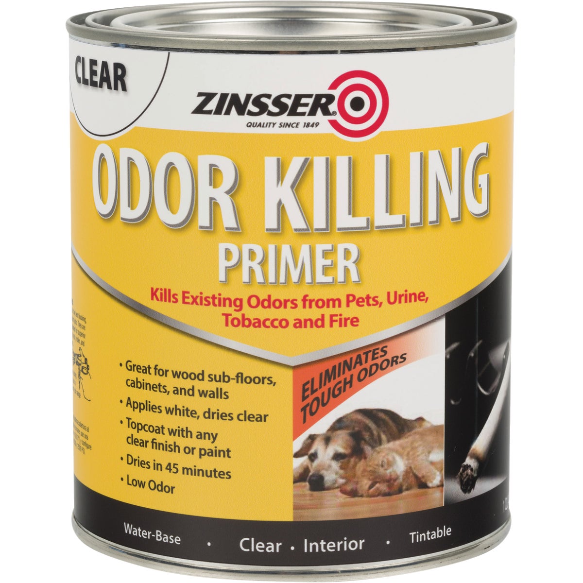 Item 771804, A low odor, water-based primer that kills odors on interior surfaces.