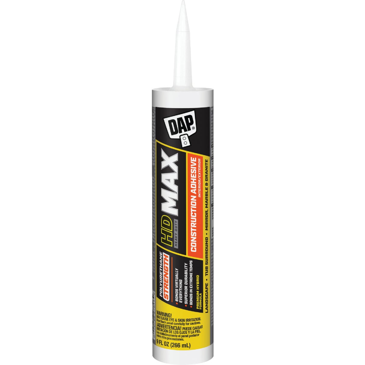 Item 771825, DAP HD Max Construction Adhesive is a high-performance, premium moisture-