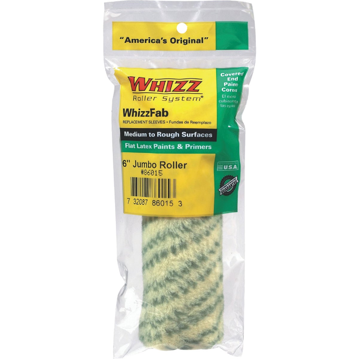 Item 772065, WhizzFab Polyamide Jumbo Roller Covers are excellent for pick-up and 