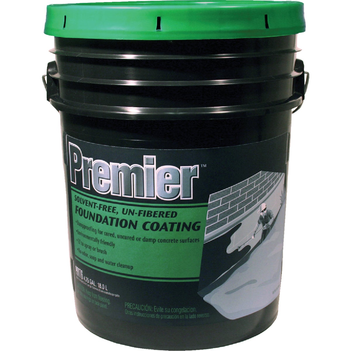 Item 772250, Asphalt emulsion foundation coating is solvent-free and un-fibered.