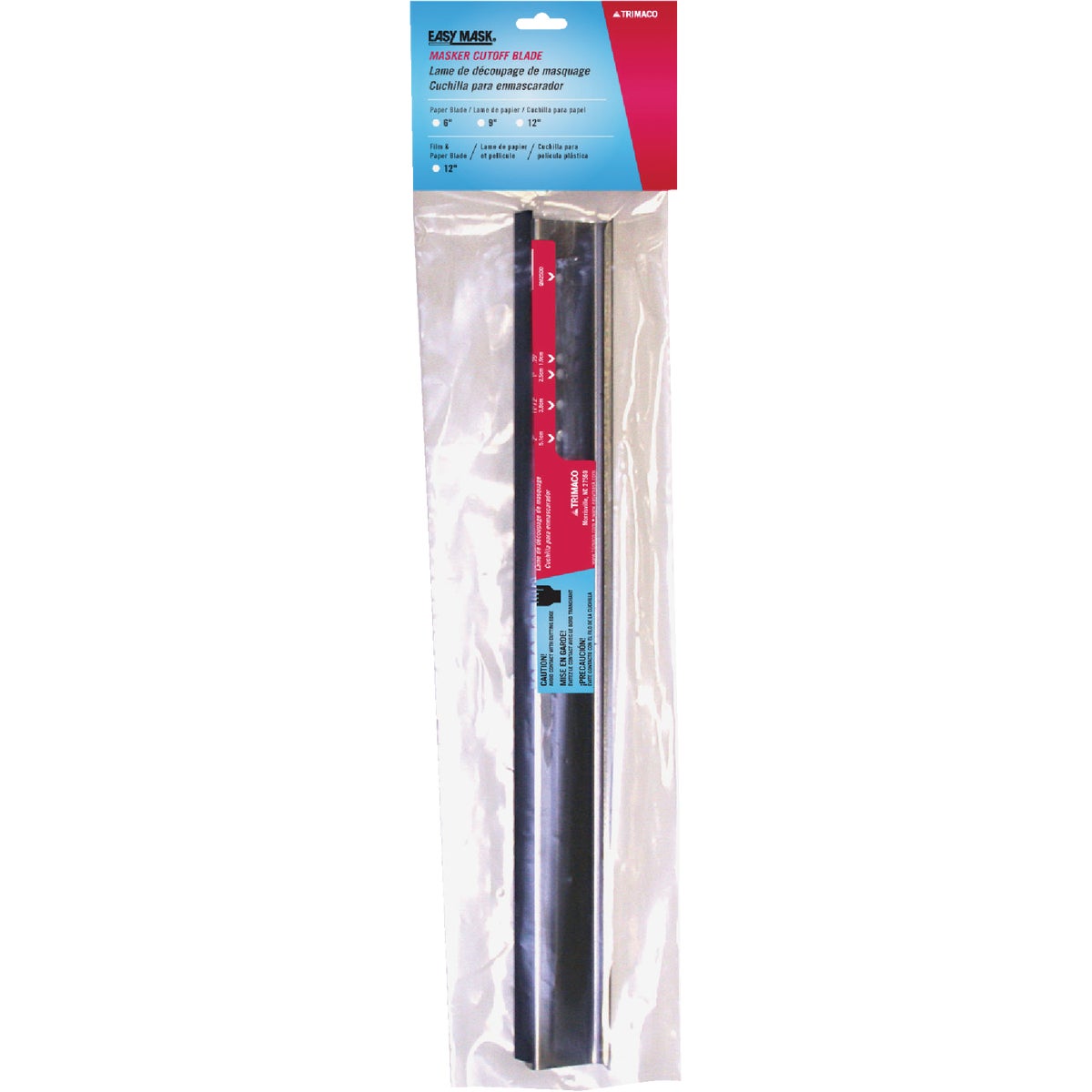 Item 772385, 12" blade attaches to hand masker (sold separately) and is designed to cut 