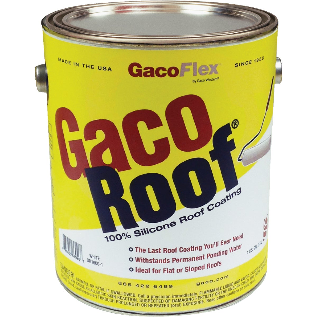Item 772538, GacoRoof VOC-Compliant 100% Silicone Roof Coating is designed as a 