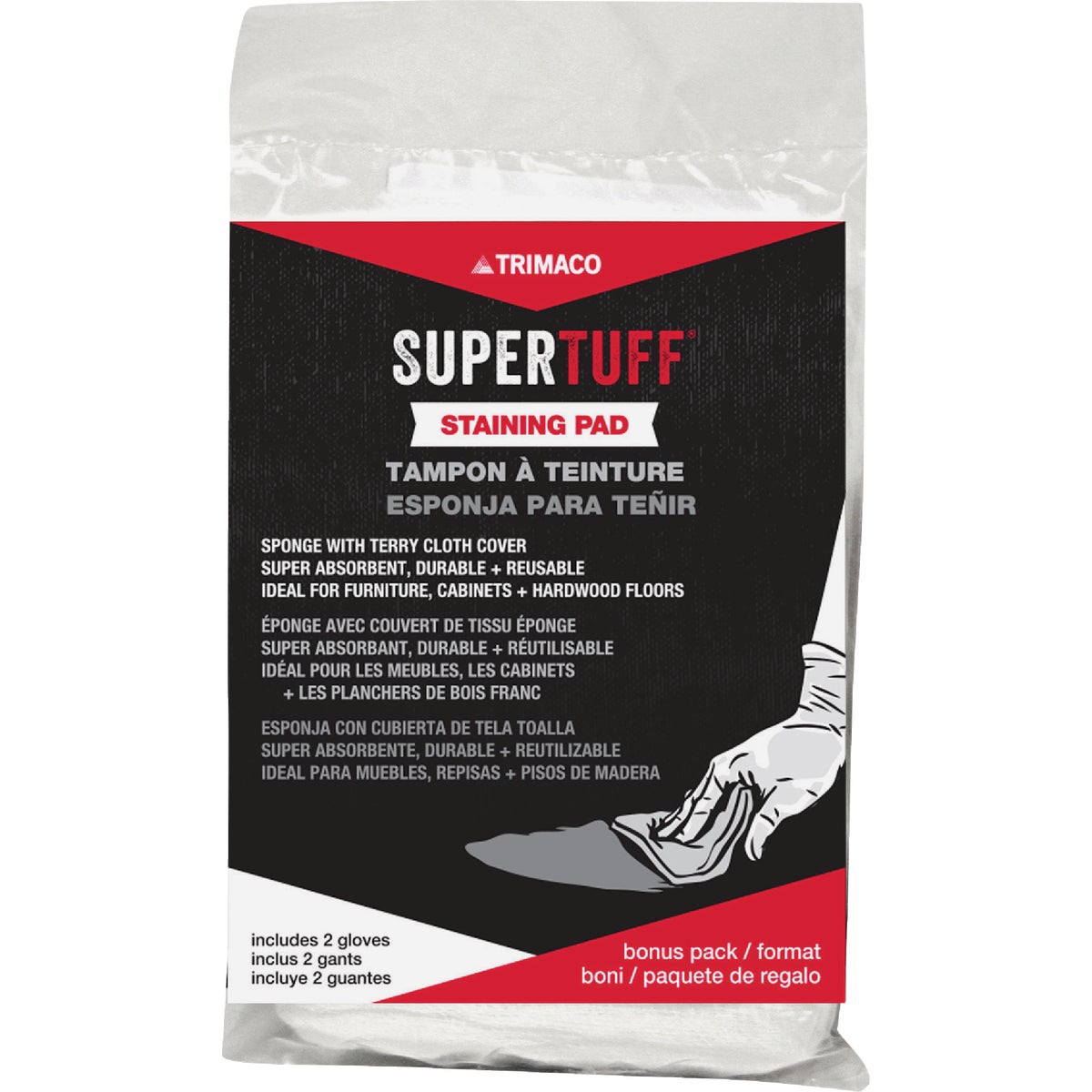 Item 774243, Trimaco's SuperTuff Staining Pad is great for applying stain to any surface