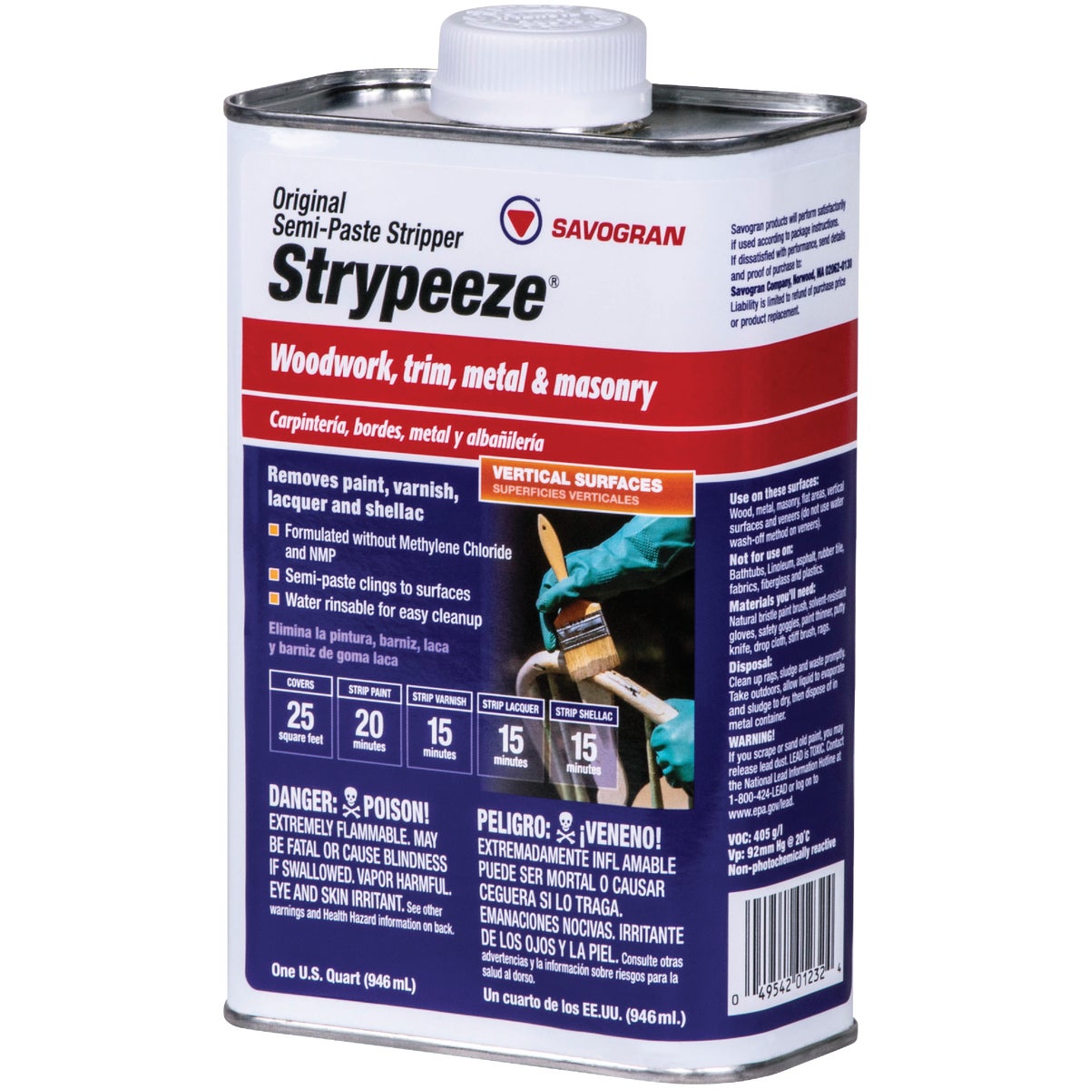 Item 775398, General-purpose methylene chloride free stripper removes paint, varnish and