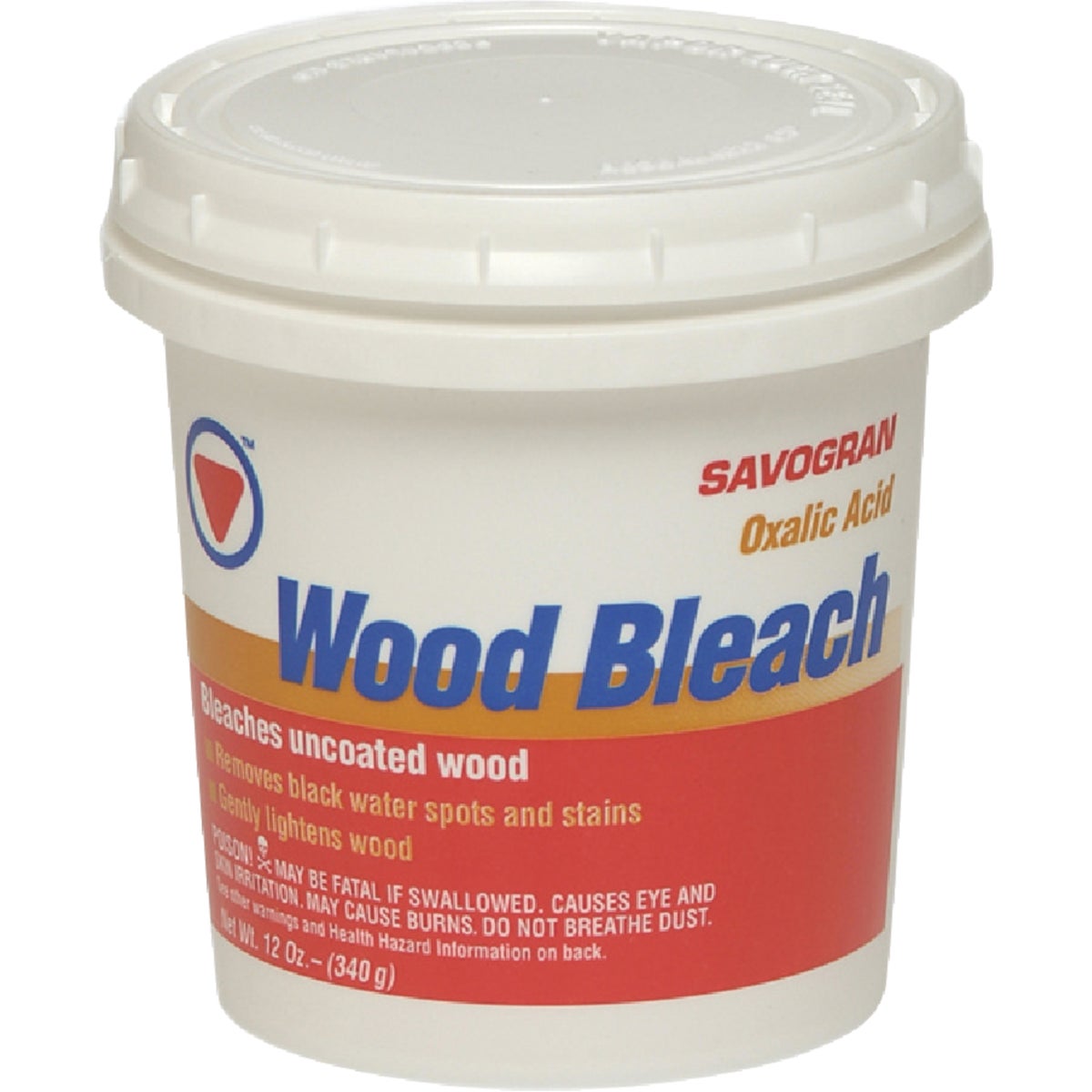 Item 775495, Wood bleach contains oxalic acid which, when mixed with 1 gallon of hot 