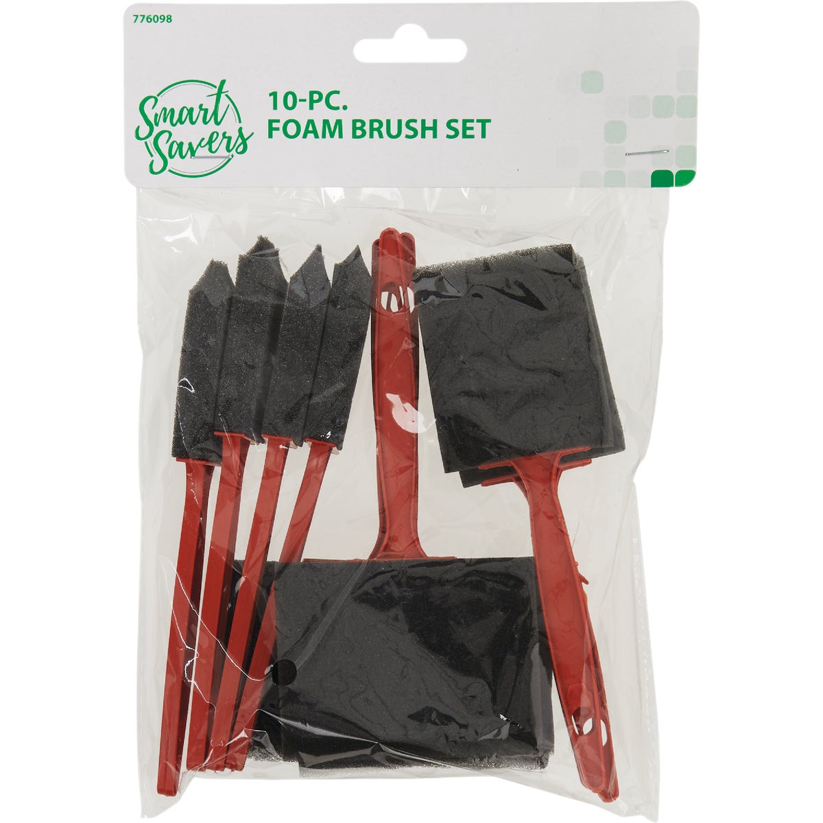Item 776098, Foam brush set. Brush head heights are 2.25 In. Set contains: (4) 1 In.