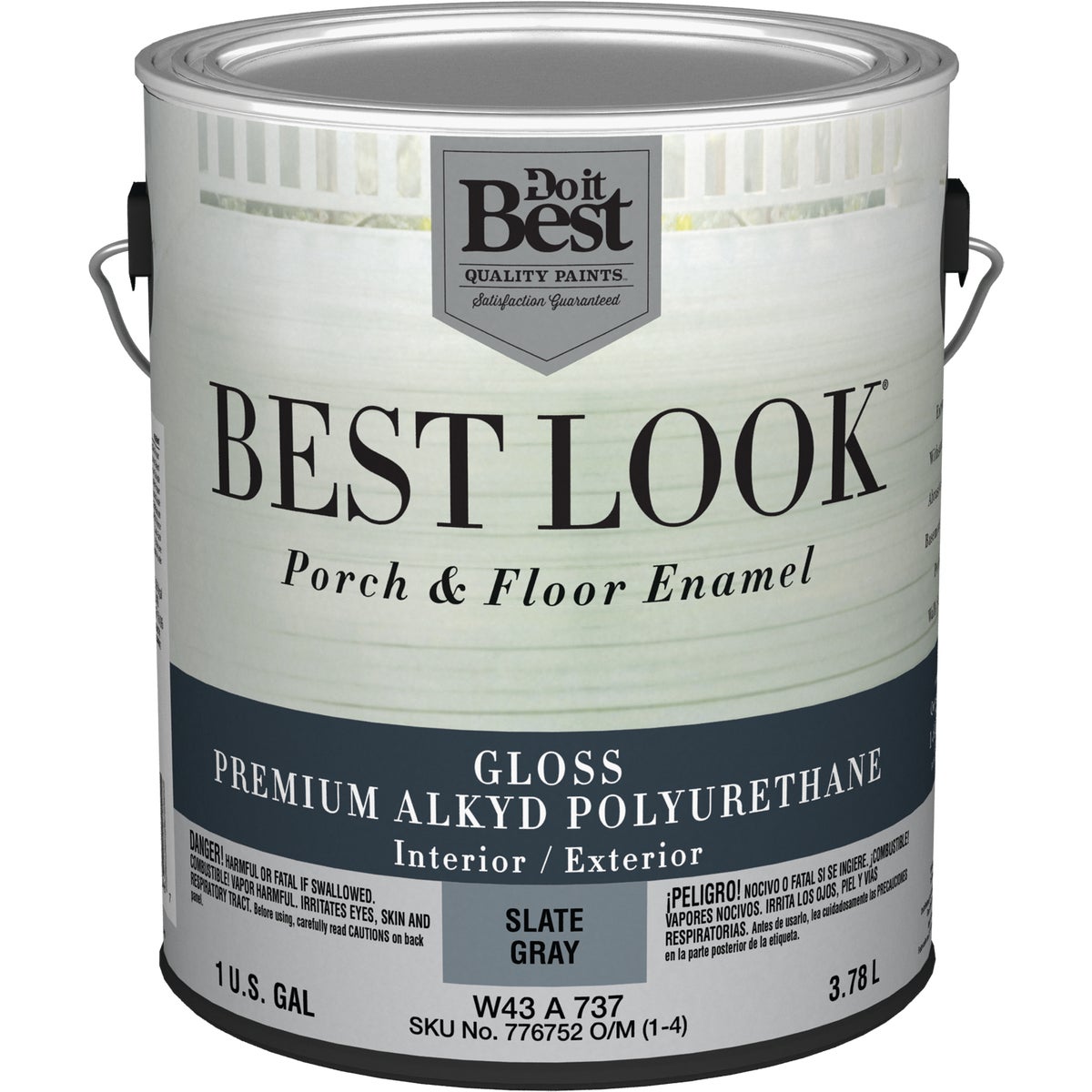 Item 776752, A gloss enamel for use on interior and exterior surfaces of wood, metal, 