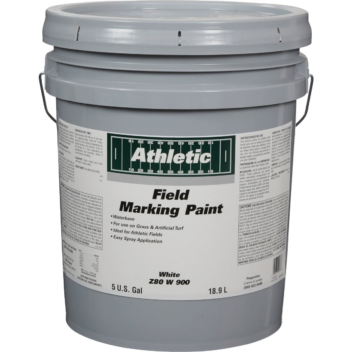 Item 779890, An acrylic flat athletic field marking paint designed as a system for use 