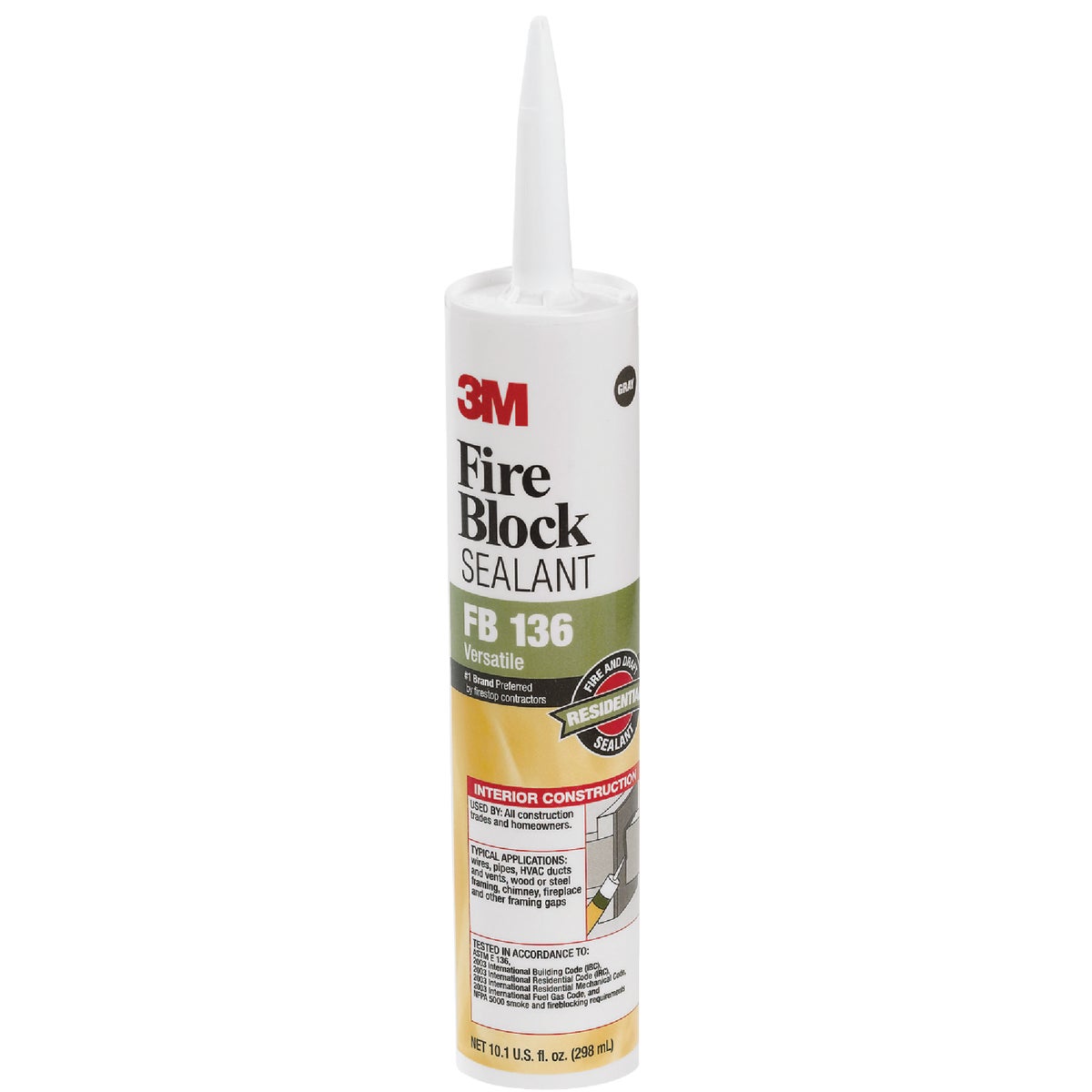Item 781992, A 1-component, noncombustible draft, smoke, and fire blocking sealant, 