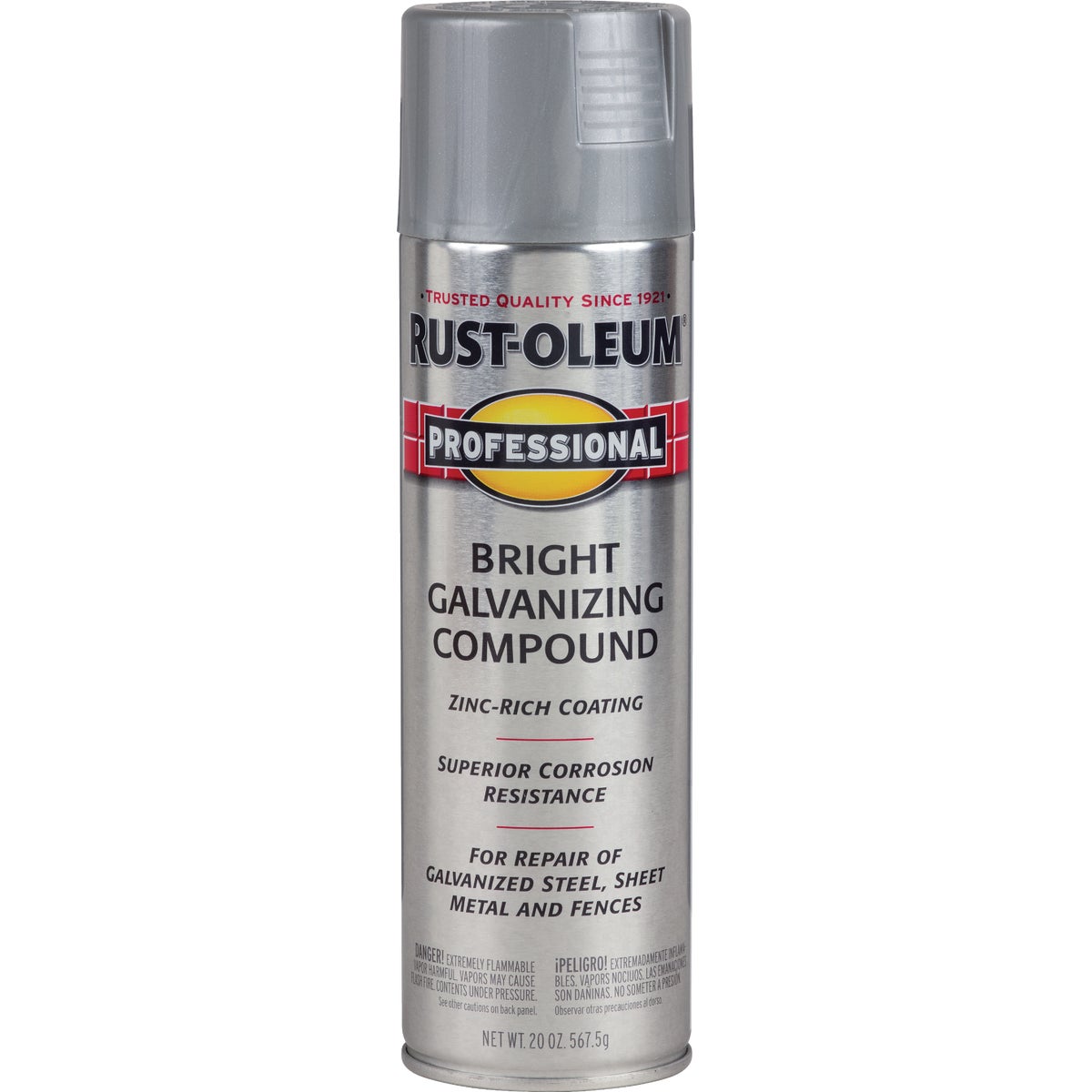 Item 783263, Rust-Oleum professional galvanizing compound spray contains a high loading 