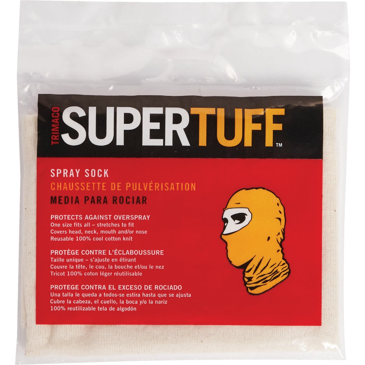 Item 783774, Protect yourself with Trimaco's SuperTuff Spray Sock.