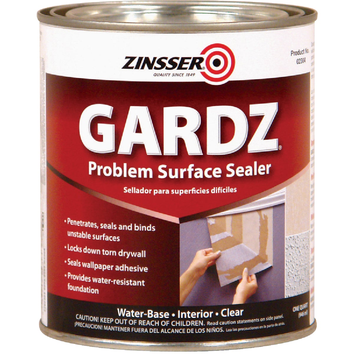 Item 784979, GARDZ is a clear, water-based sealer that penetrates and seals torn drywall
