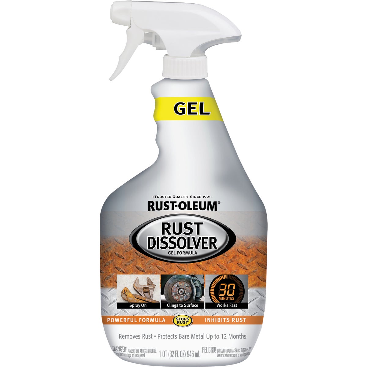 Item 785723, Rust-Oleum Rust Dissolver Gel clings to iron, steel and other metals to 