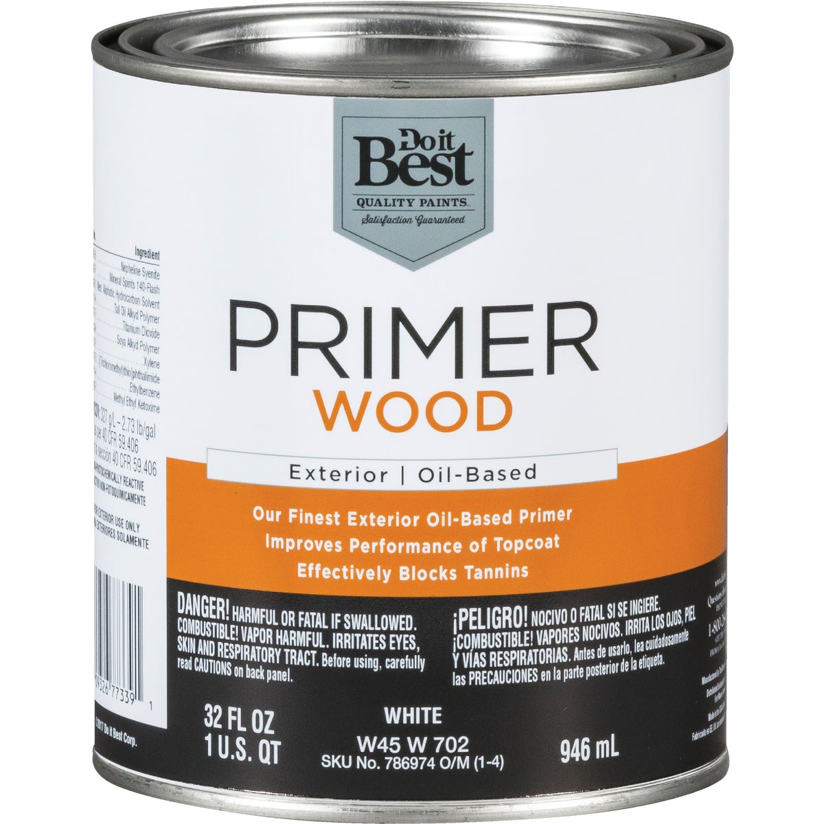 Item 786974, Our finest exterior oil-based primer for use on exterior wood, manufactured
