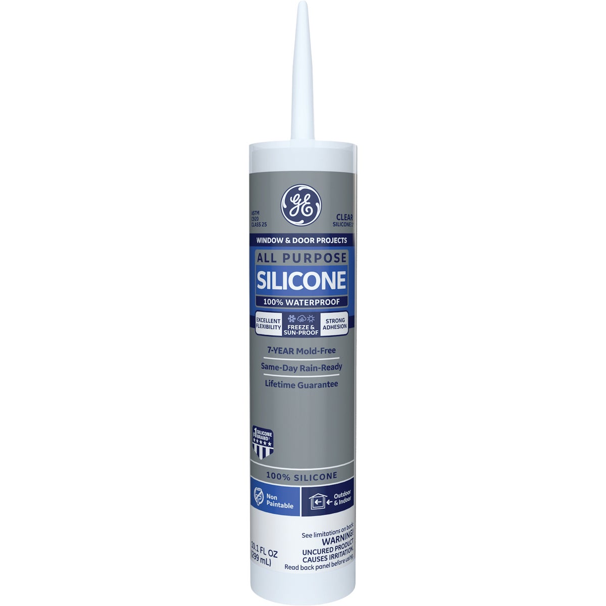 Item 787256, GE All Purpose Window and Door sealant is a 100% silicone and 100% 