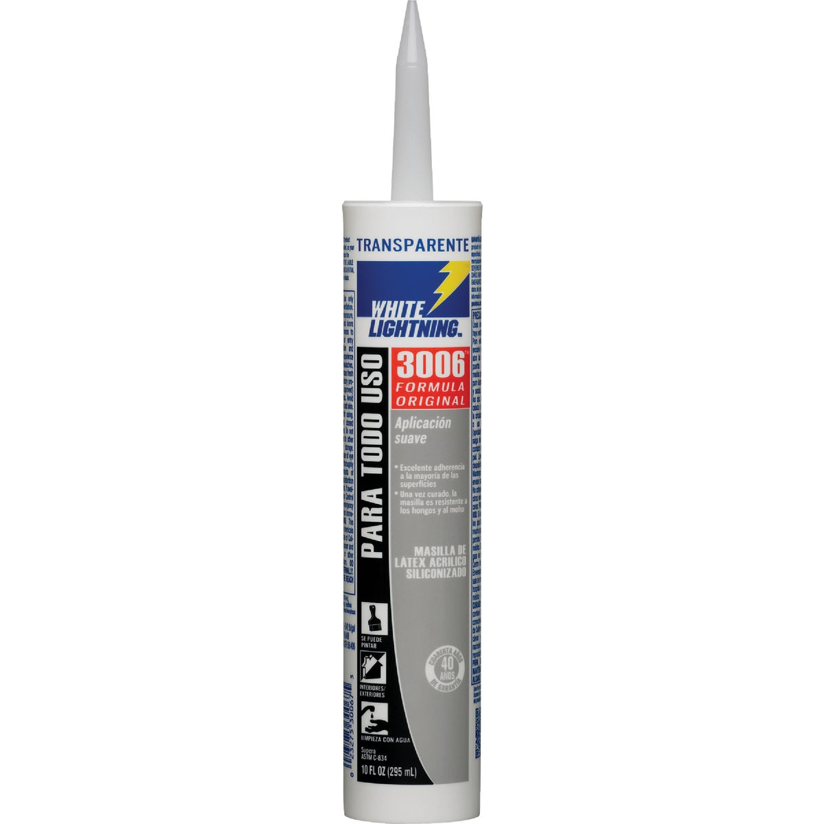 Item 787710, White Lightning 3006 Original Formula is a siliconized acrylic latex all-