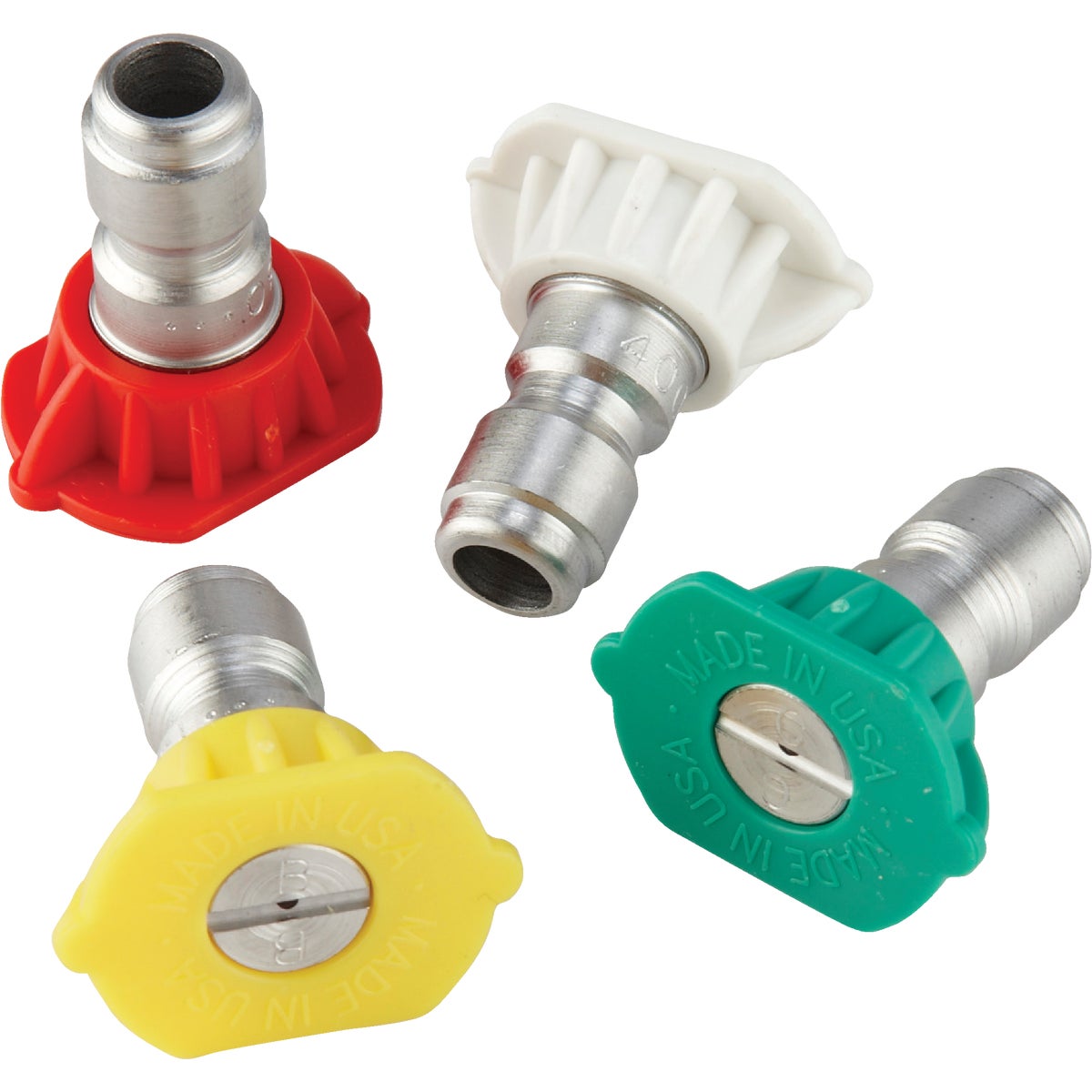 Item 788557, Quick Connect spray nozzles are color coded per spray angle.