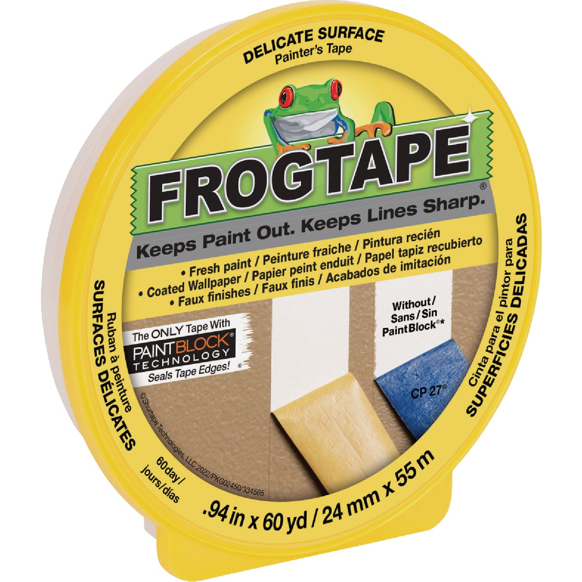 Item 789042, FrogTape delicate surface is a premium, light adhesion painter's masking 
