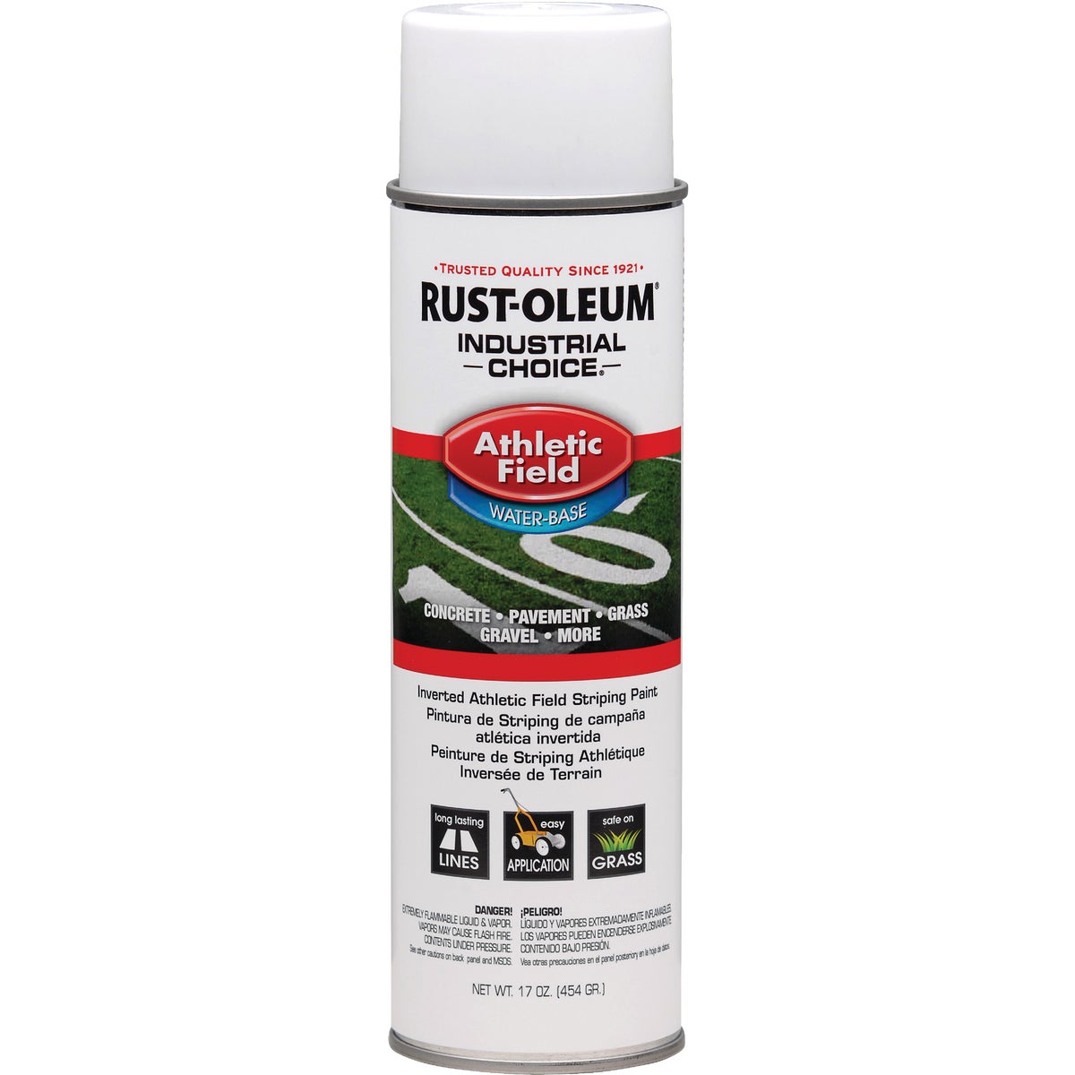 Item 789720, Rust-Oleum Industrial Choice AF1600 Athletic Field Striping Paint creates 