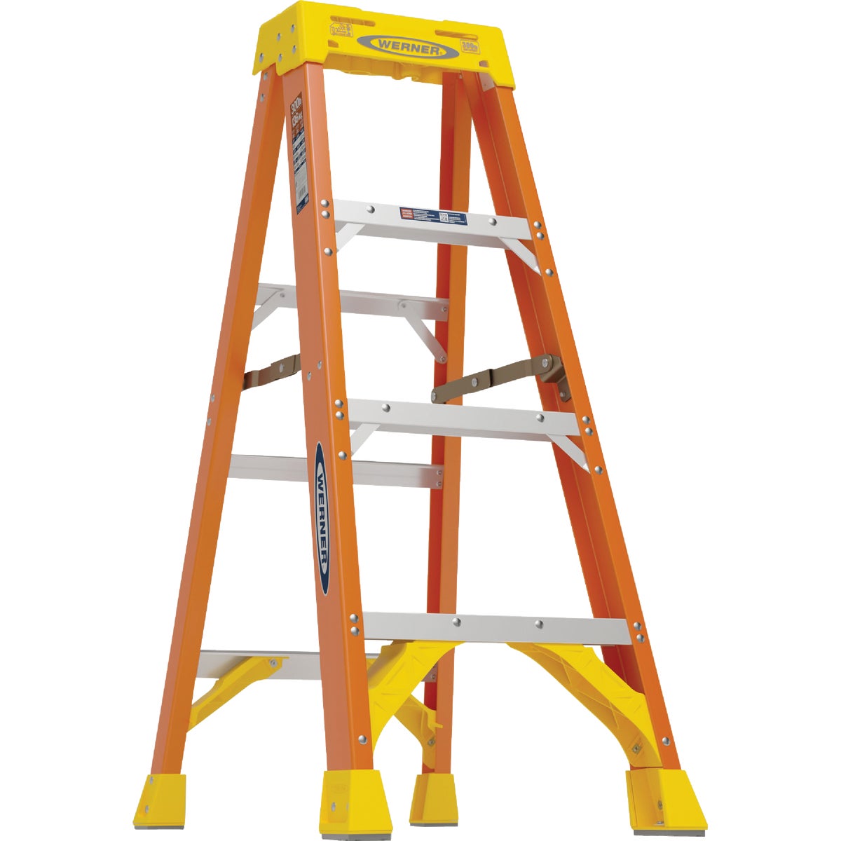 Item 789747, Fiberglass step ladder ideal for any professional.