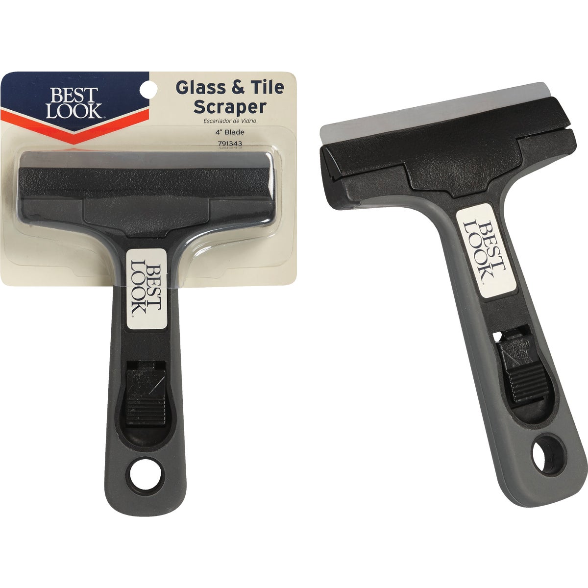 Item 791343, The Glass &amp; Tile Scraper features a comfortable handle and a 4 In.