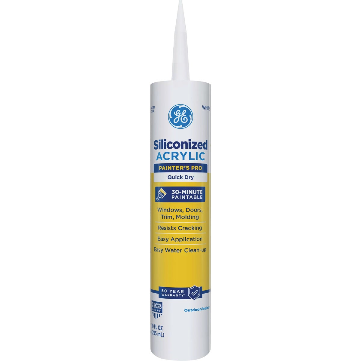Item 791465, Finish paint projects faster with GE Siliconized Acrylic Painters Pro Quick