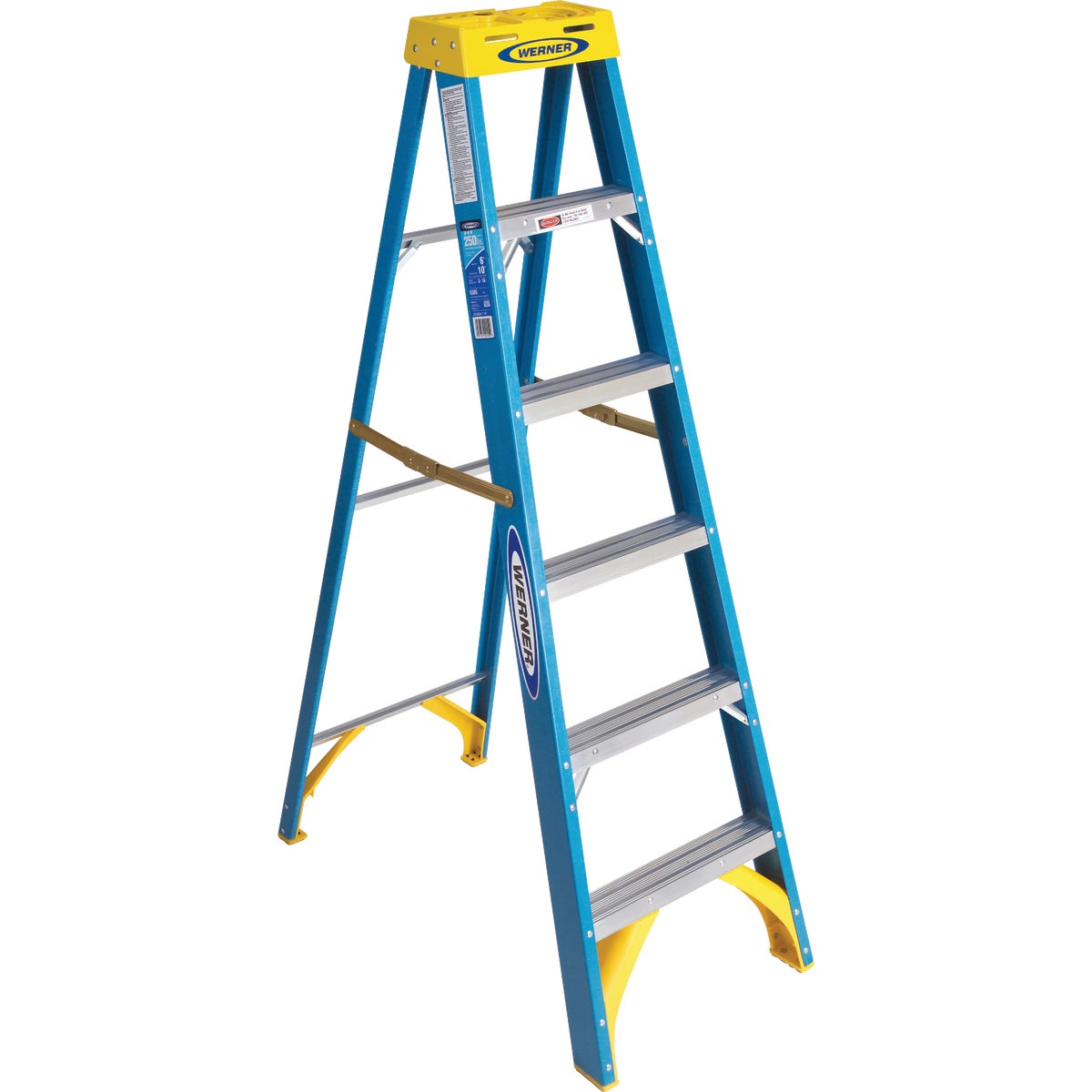 Item 791598, Heavy-duty industrial use step ladder. Features slip-resistant 3 In.