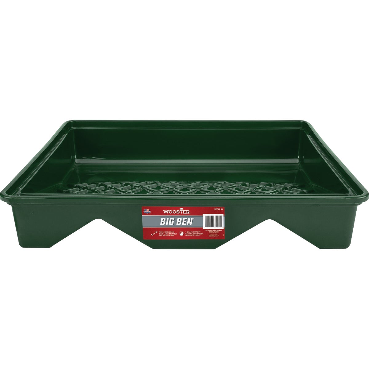 Item 794978, Big 21 In. polypropylene tray provides roll-off area for 18 In. frames.