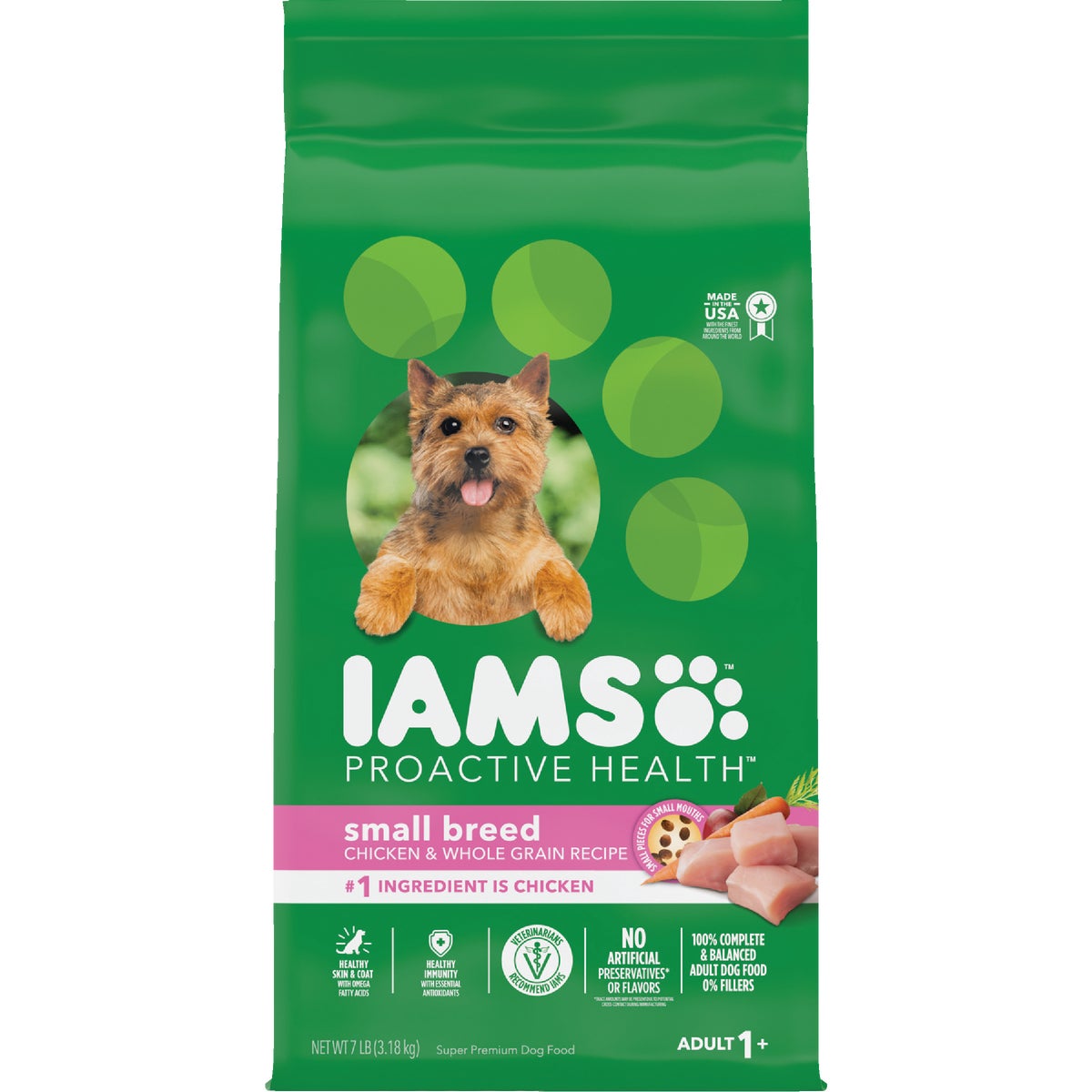 Item 800165, Formulated for dogs 1 year and over, and up to 20 pounds at maturity.