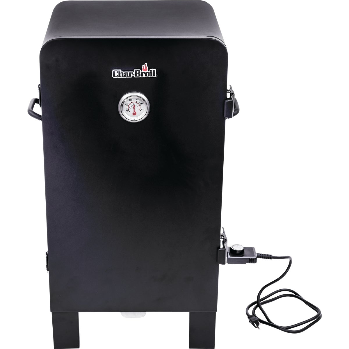 Item 800432, Analog electric smoker has 3 adjustable chrome plated smoking racks.