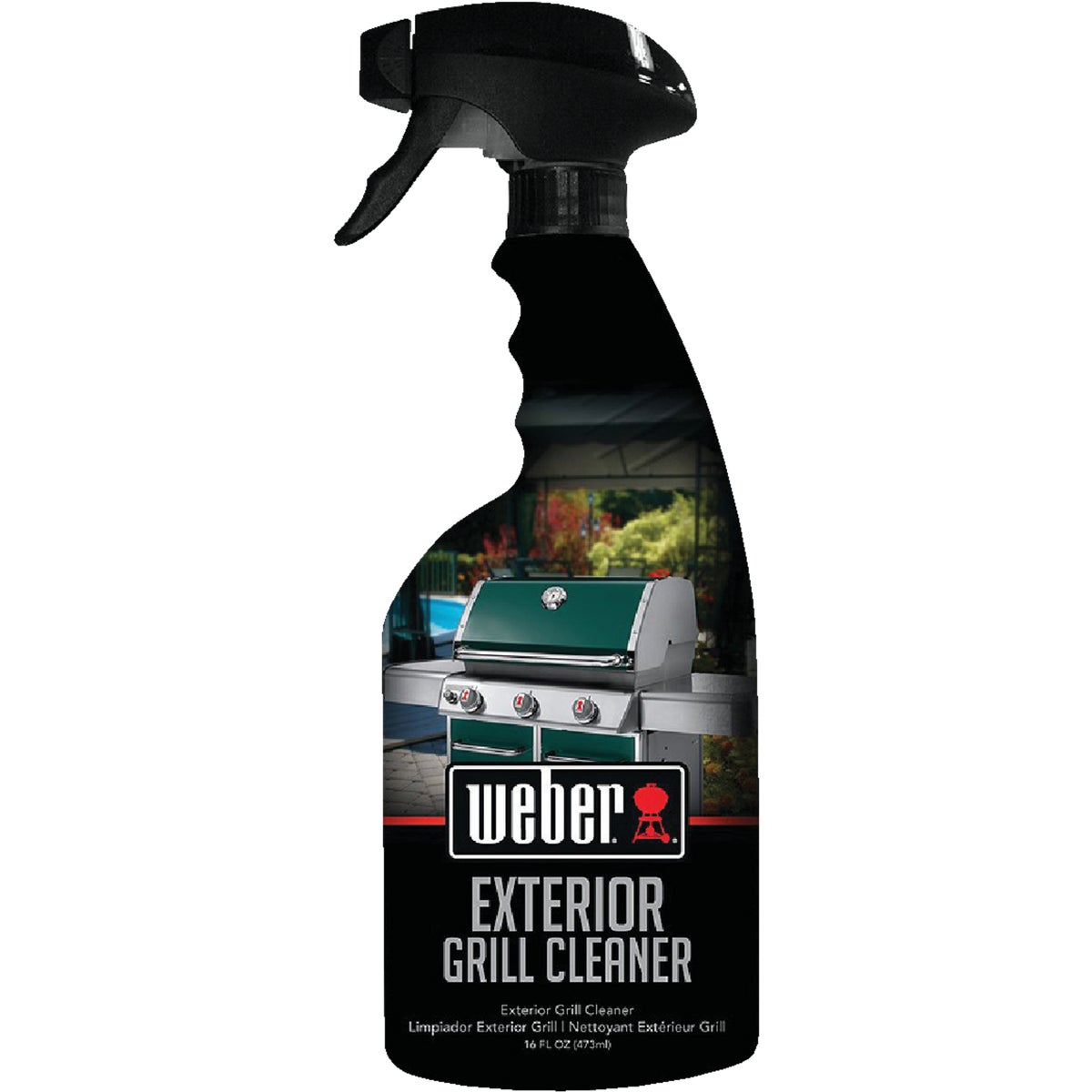 Item 800504, Weber Exterior Grill Cleaner removes dirt and grime to keep your grill 