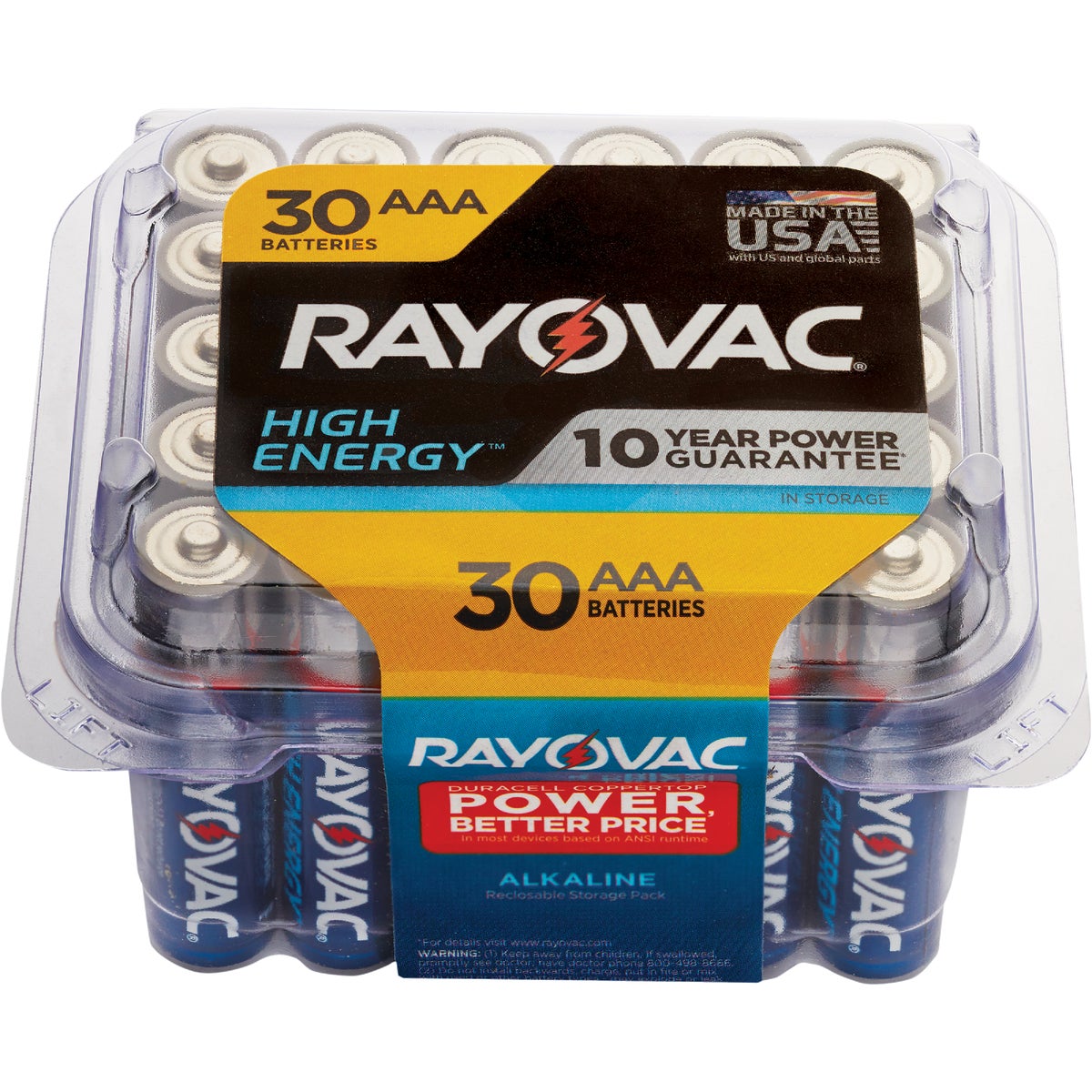 Item 800563, Power your household with Rayovac High Energy AAA Alkaline Batteries.