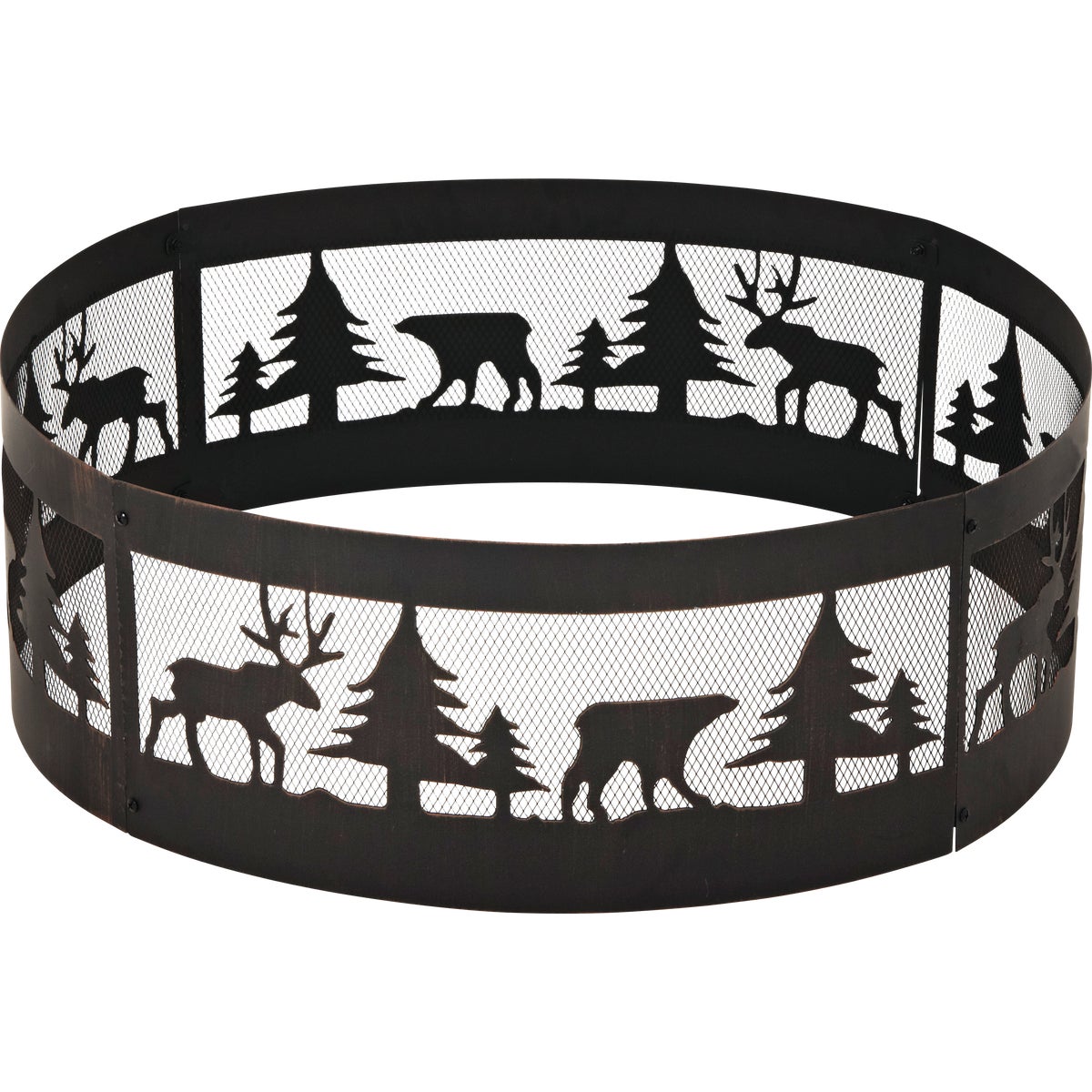 Item 800639, Steel fire ring ideal for outdoor camp fires and backyard fires.