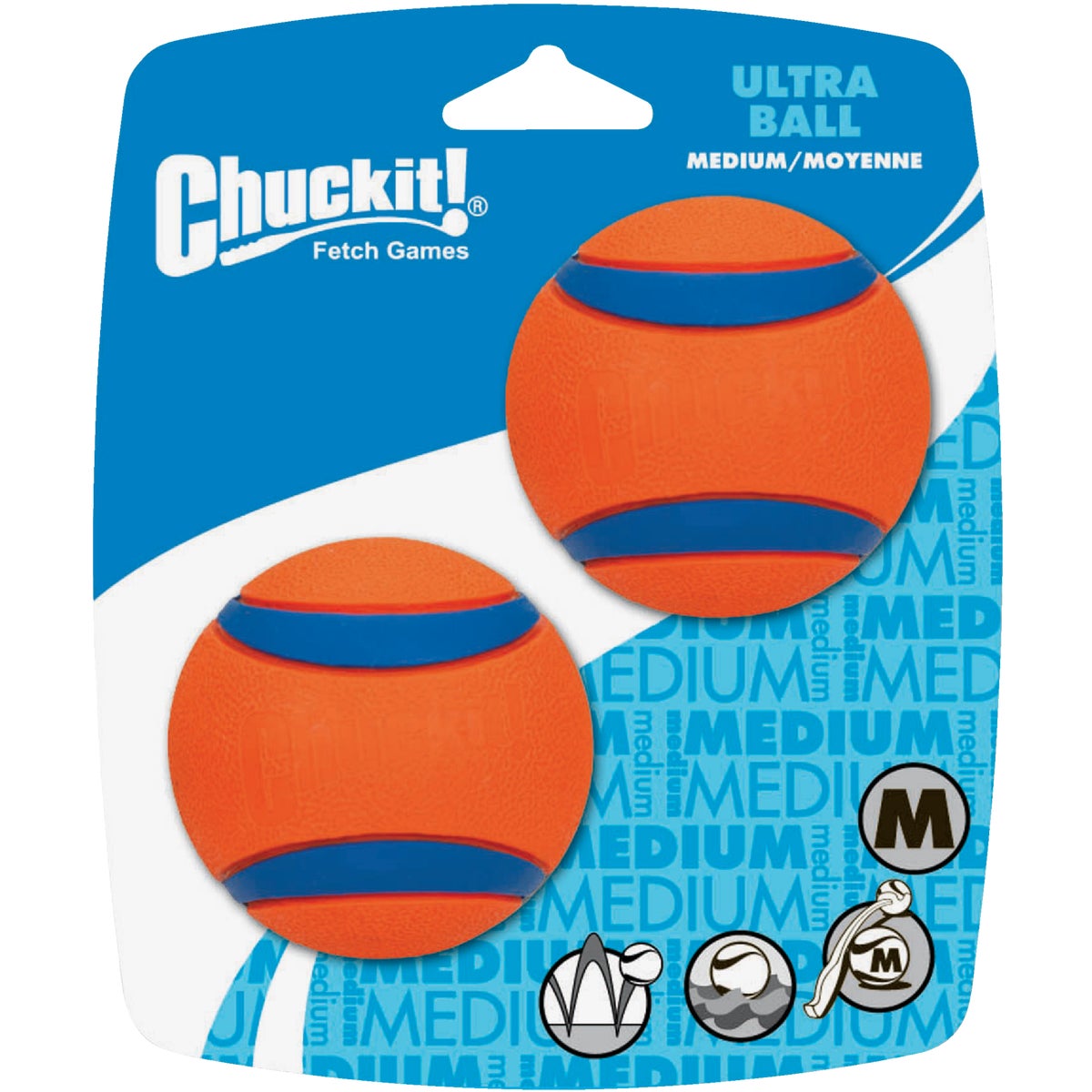 Item 800788, Ultra Ball dog toy developed to have a high bounce and high buoyancy.