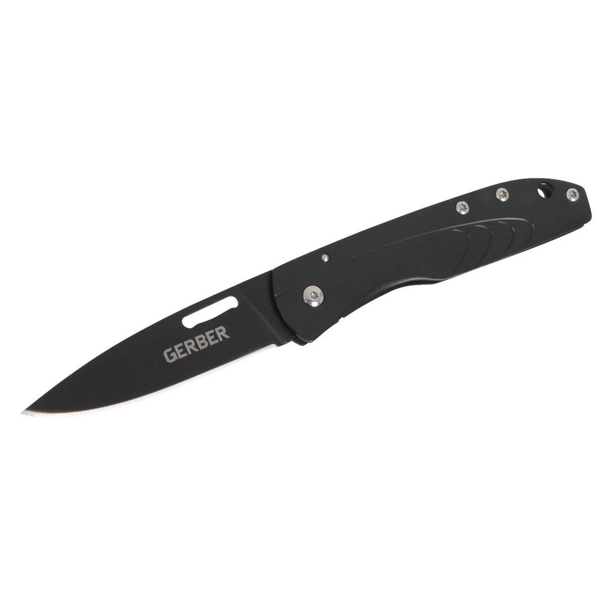 Item 800883, Folding knife featuring a stainless steel fine edge, drop point blade.