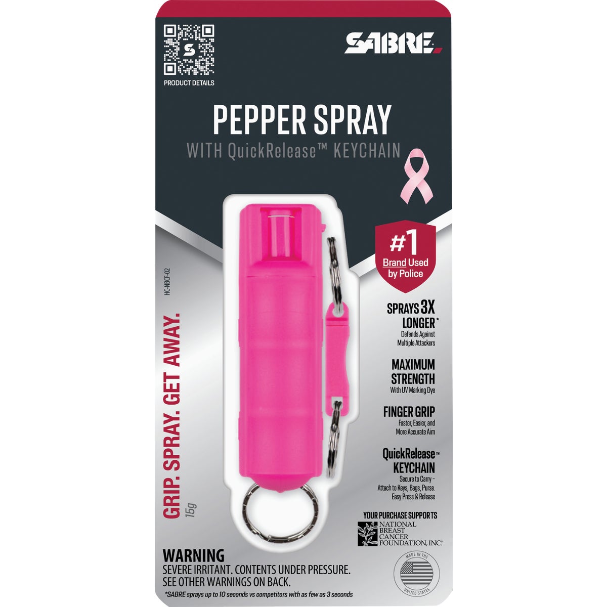 Item 800907, Maximum strength pepper spray in sleek and compact hard case.