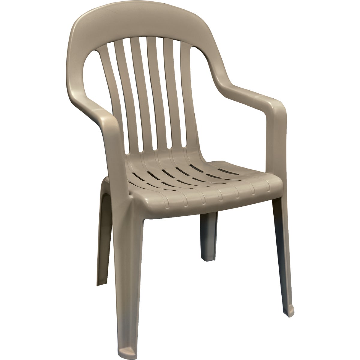 Item 801599, Stackable high back chair is perfect for porch, patio, or deck.