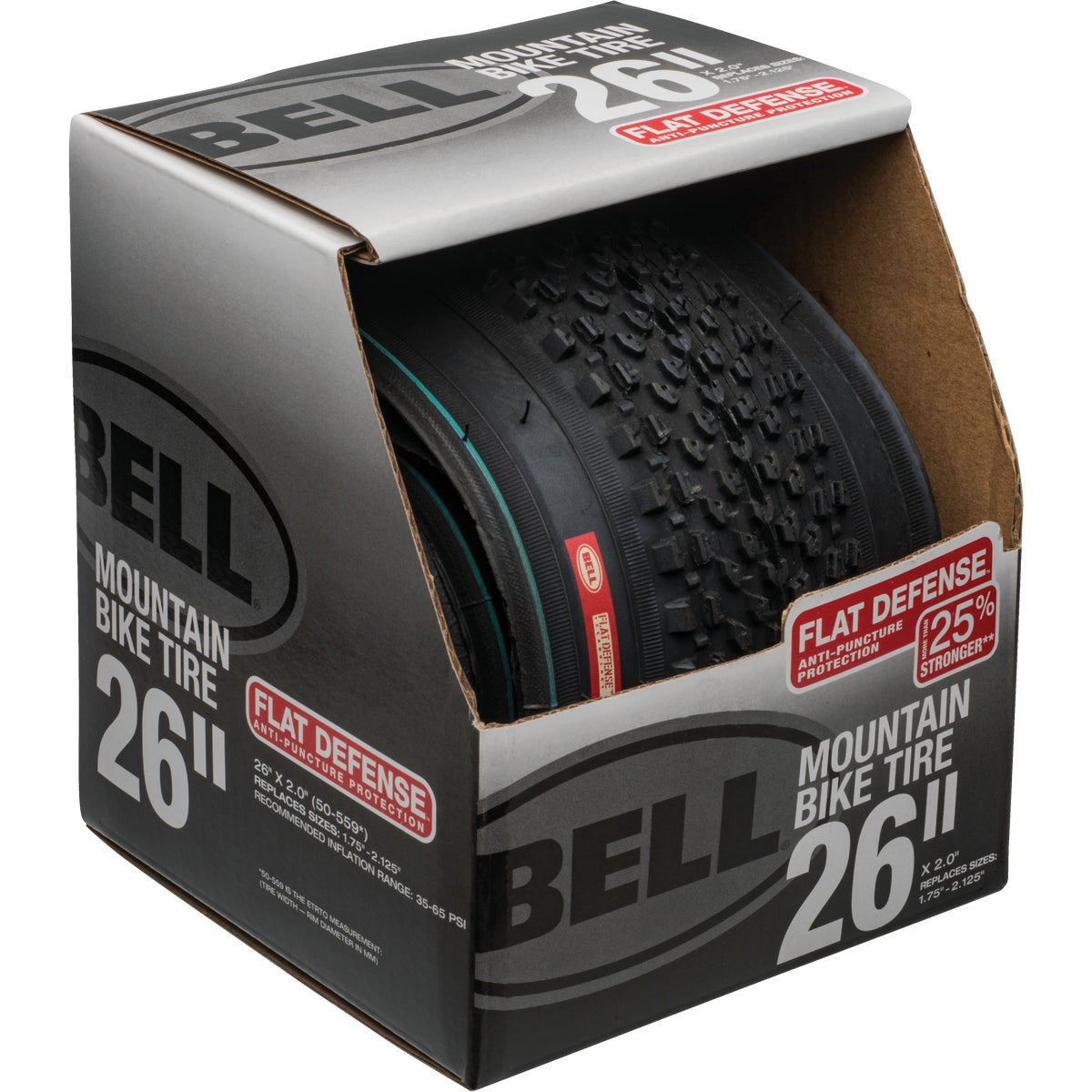 Item 809227, 26-inch mountain bike tire with Flat Defense, an anti puncture protection 