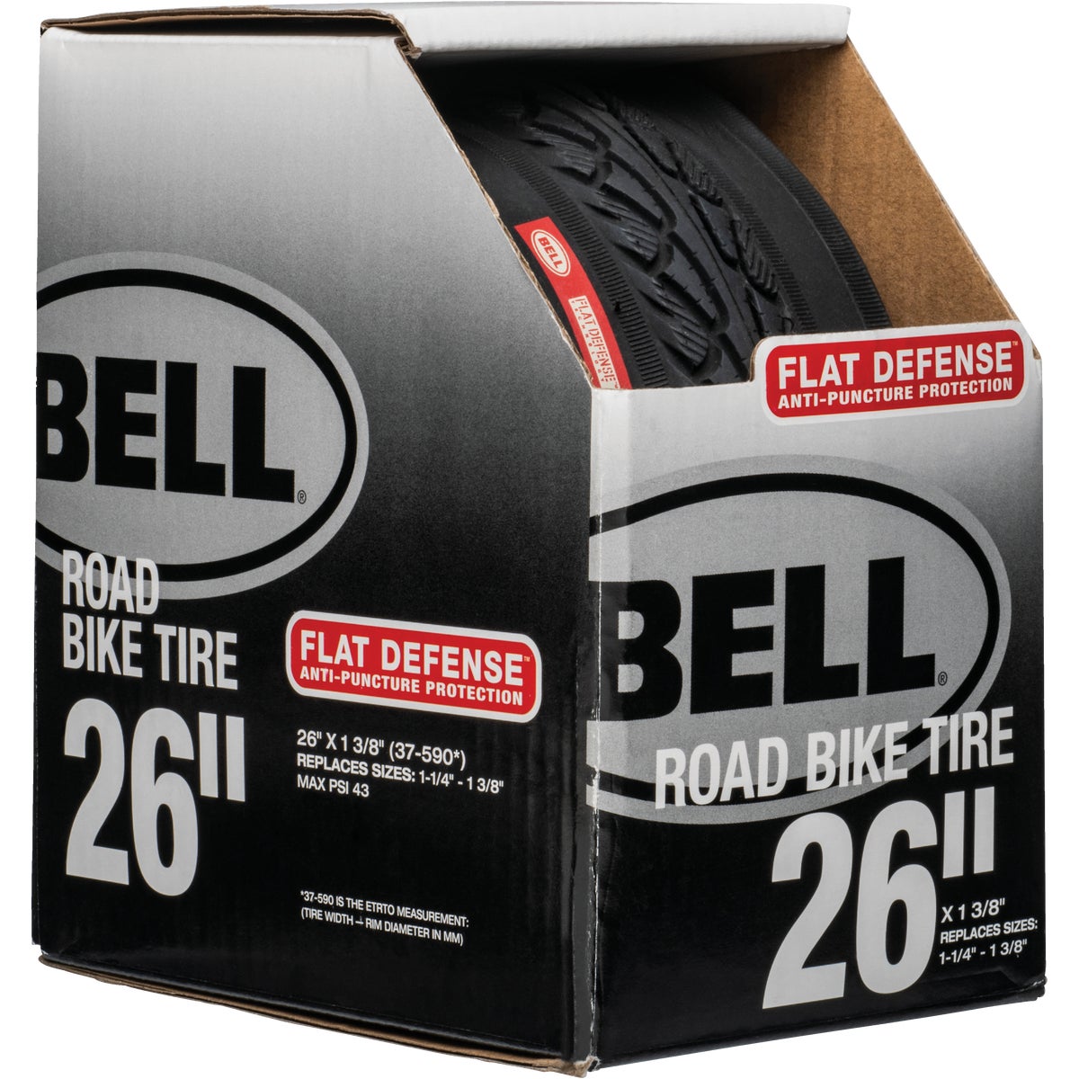 Item 812311, Road tire with Flat Defense.