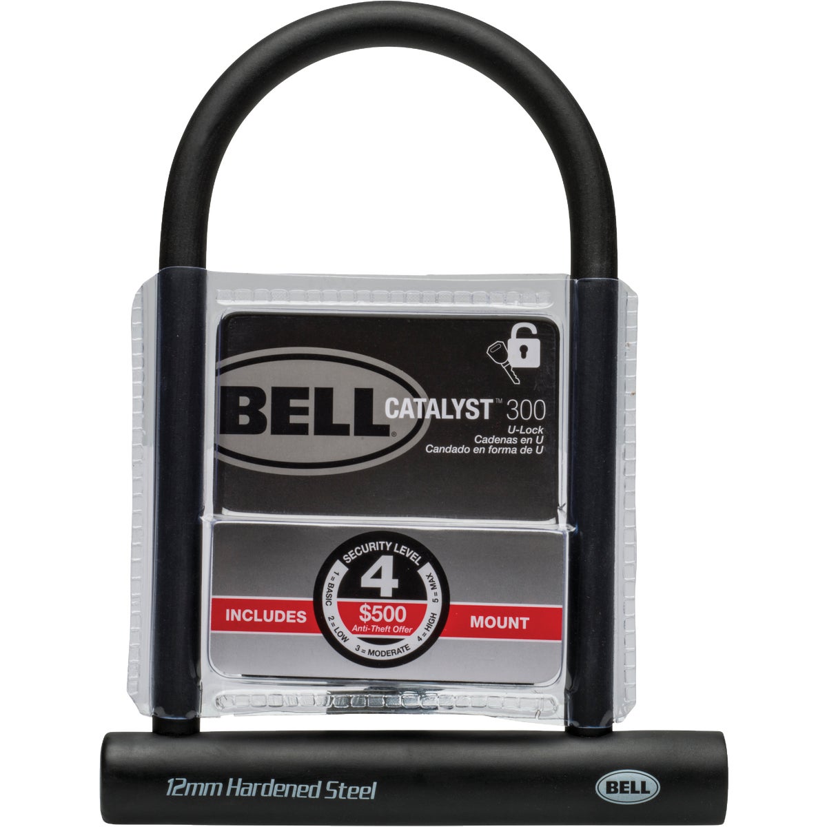 Item 812978, 8-inch hardened steel shackle and crossbar for maximum security.