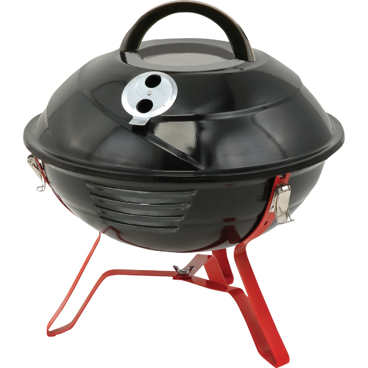 Item 819467, The Vortex tabletop charcoal grill has easy-to-clean baked porcelain enamel