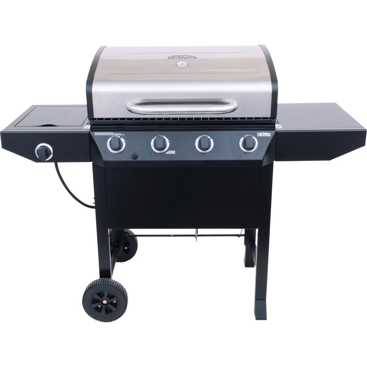 Item 819832, 4 burner gas grill with side burner. Features 660 Sq. In.