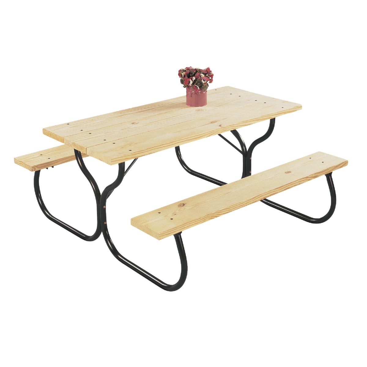 Item 820539, Crafted of heavy-duty powder coated steel tubing, this picnic table frame 