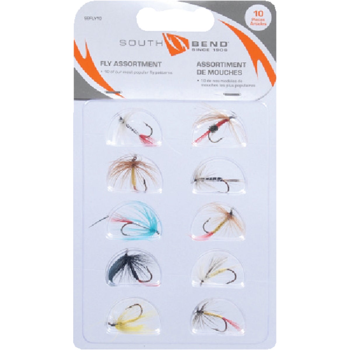 Item 821187, 10 assorted high quality fly patterns.